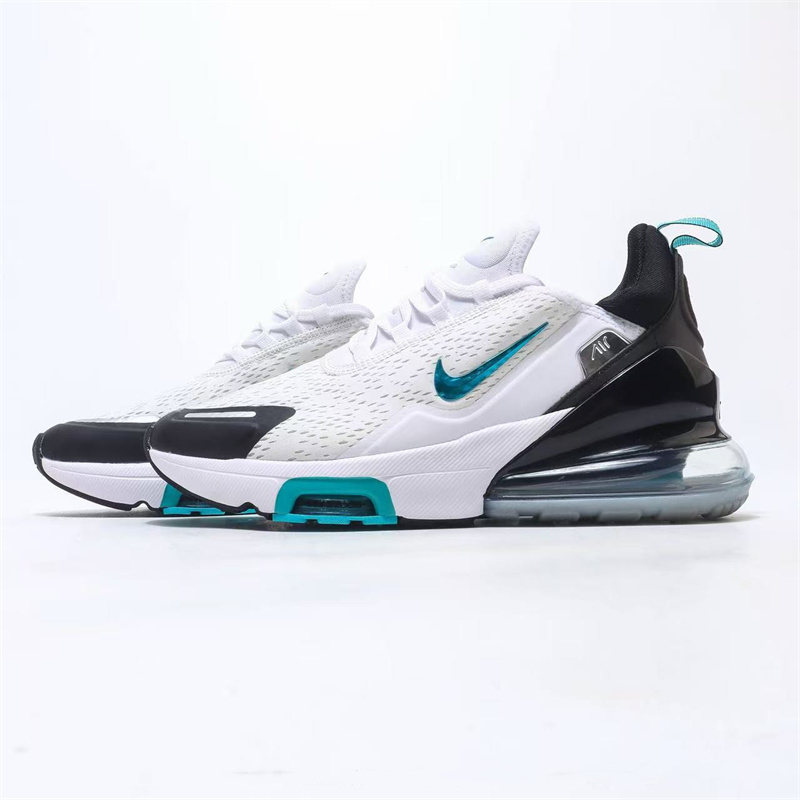 Women's Hot sale Running weapon Air Max 270 White/Black Shoes 093
